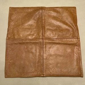 Pieced Leather Pillow Cover - Pottery Barn